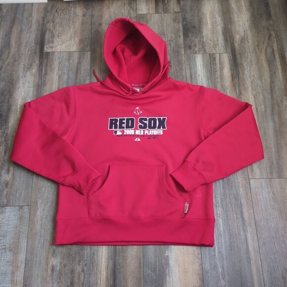 Boston Red Sox 2008 MLB Playoffs MLB Authentic Collection Hoodie Men Size Medium - Picture 1 of 8